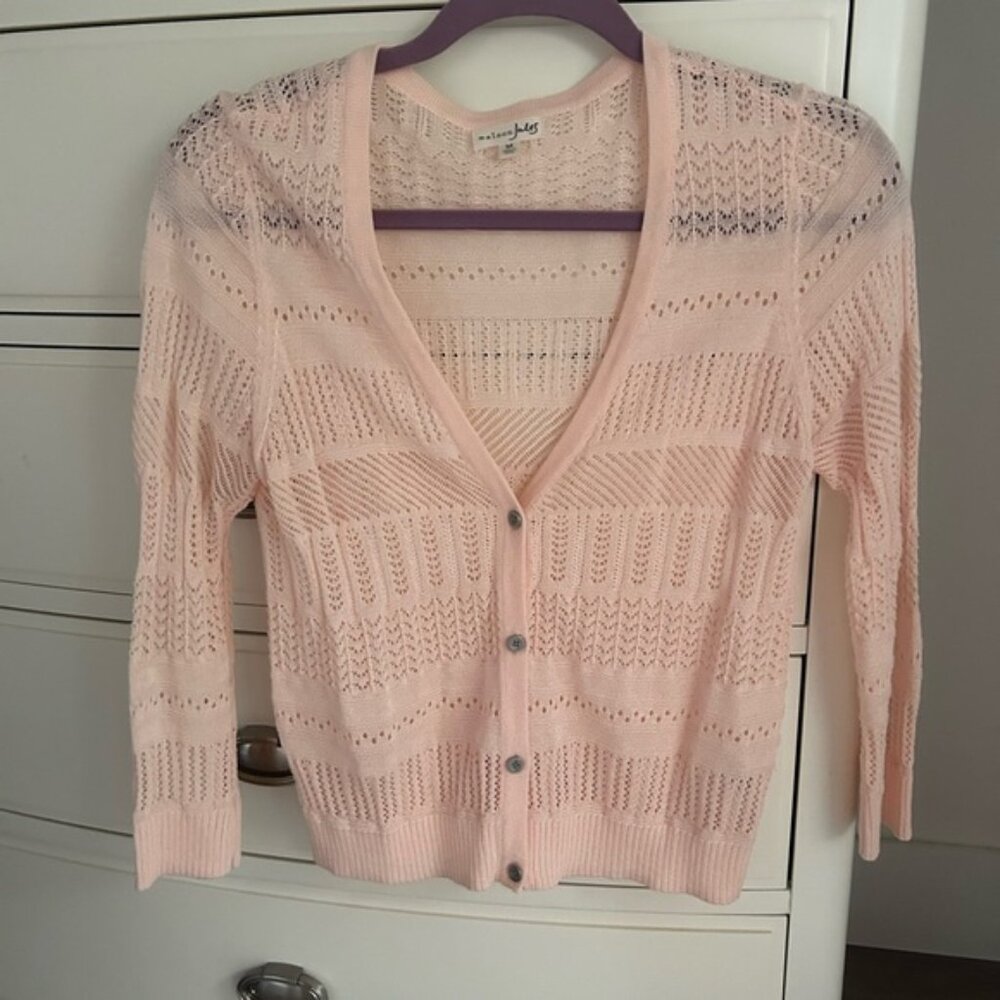 Maison Jules Light Pink Knit Cardigan
